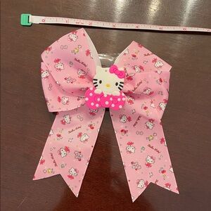 Hello Kitty Pink Patterned Hair Bow